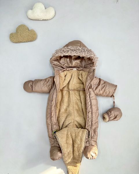 Зимовий комбінезондля немовля, капучино, 68 см 361103 фото